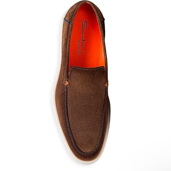 Santino Botanist Men’s Suede Loafers NEW US 8 Made in Italy - Picture 3 of 12